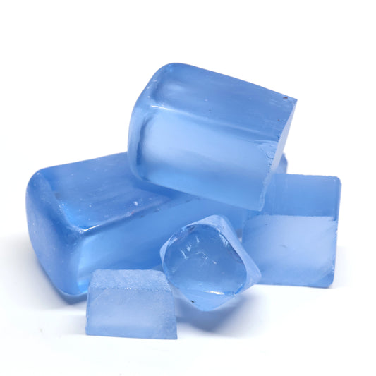 Aquamarine Blue #105 Lab Created Spinel Faceting Rough for Gem Cutting - Various Sizes : #BEGIN
