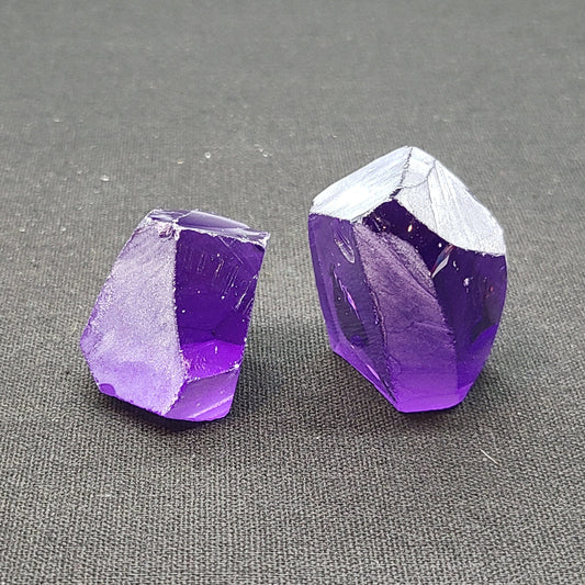 Nanosital Simulated Amethyst Lab Created Faceting Rough for Gem Cutting - #131 - Various Sizes : #BEGIN