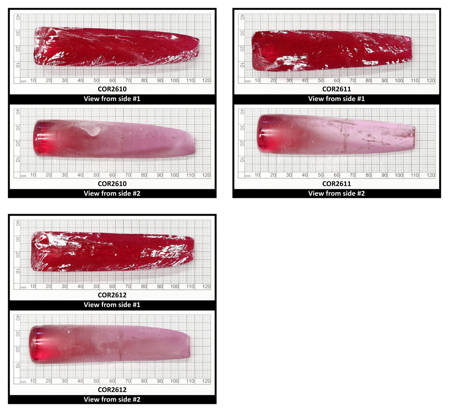 Vivid Pink #3.5 Lab Created Corundum Sapphire Faceting Rough for Gem Cutting - Various Sizes - Split Boule