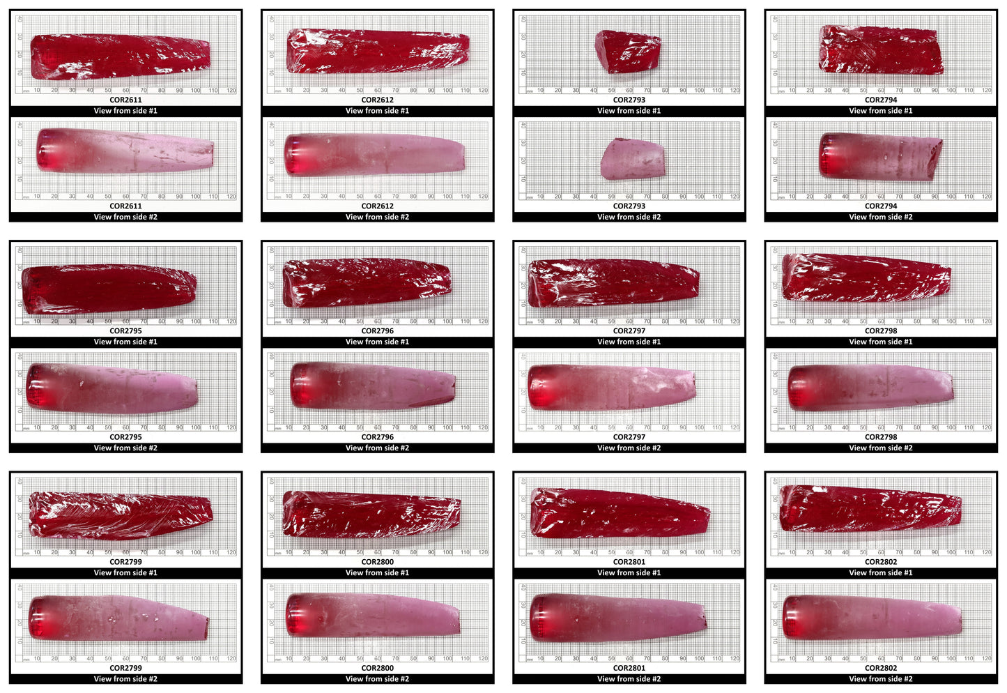 Vivid Pink #3.5 Lab Created Corundum Sapphire Faceting Rough for Gem Cutting - Various Sizes - Split Boule