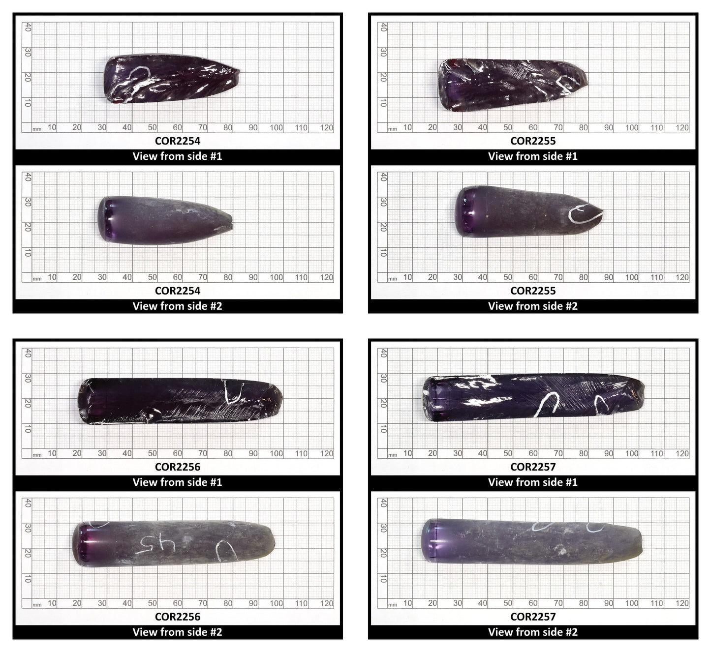 Djeva Alexandrite #45 Colored Lab Created Corundum Sapphire Faceting Rough for Gem Cutting - DISCONTINUED - Various Sizes - Split Boule