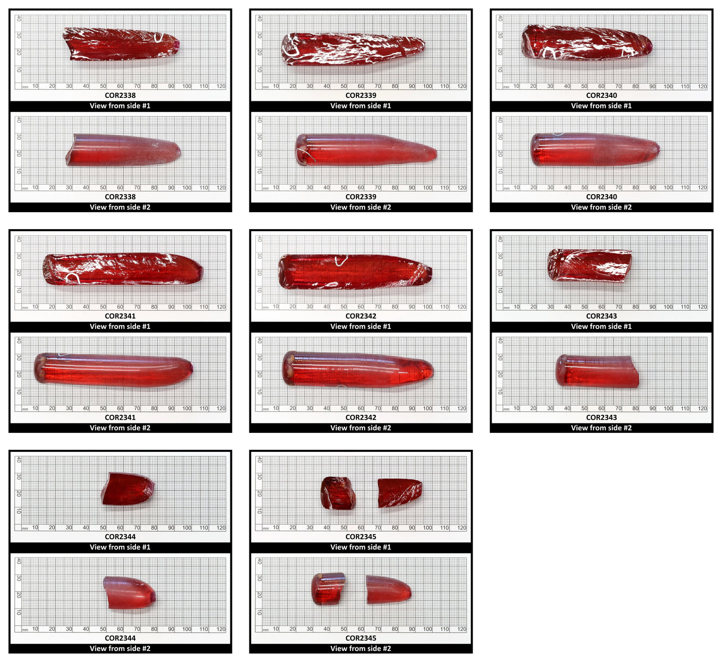 Padparadscha #57SP Lab Created Corundum Sapphire Faceting Rough for Gem Cutting - Various Sizes - Split Boule