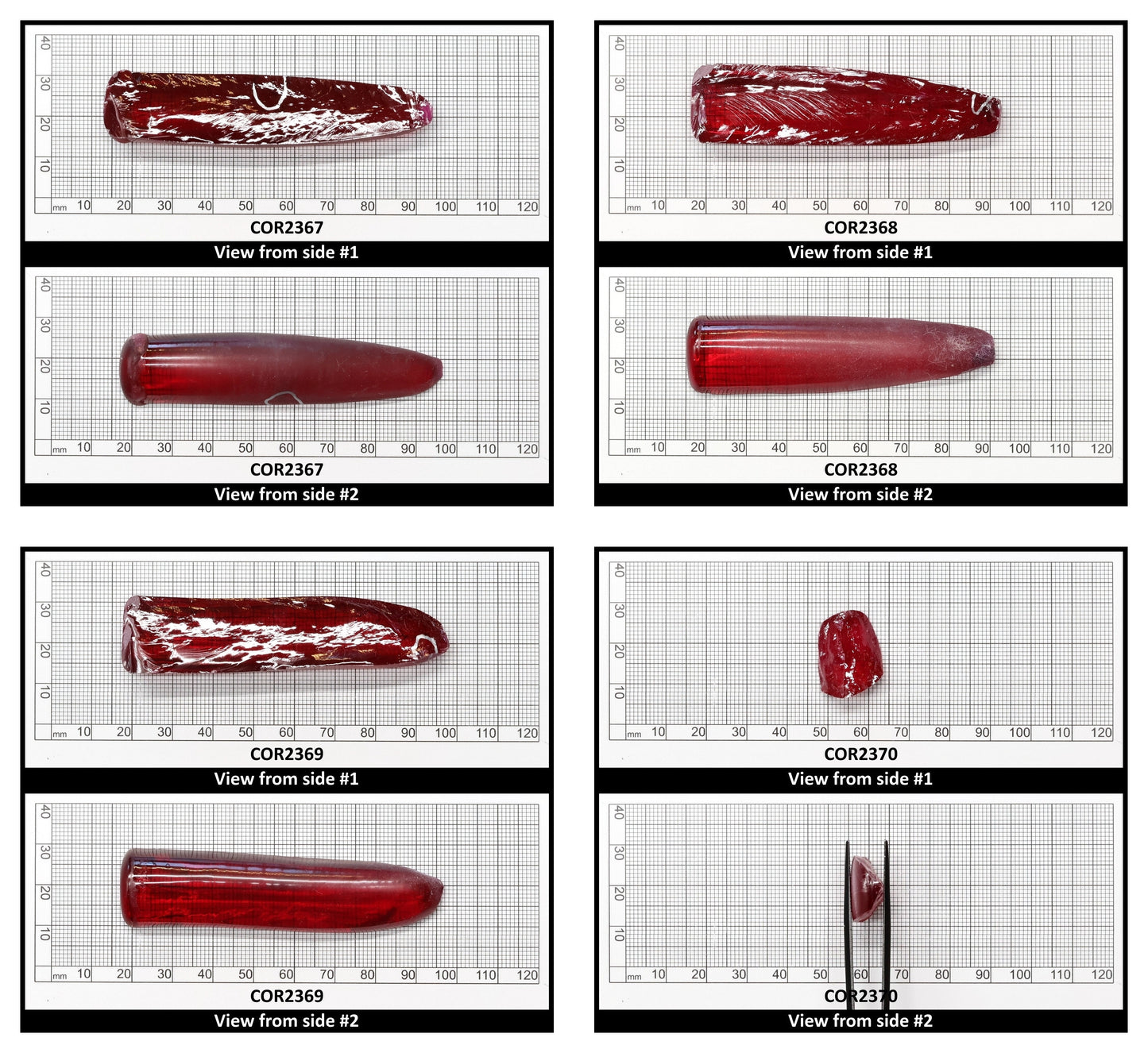 Padparadscha Red #59 Lab Created Corundum Sapphire Faceting Rough for Gem Cutting - Various Sizes - Split Boule