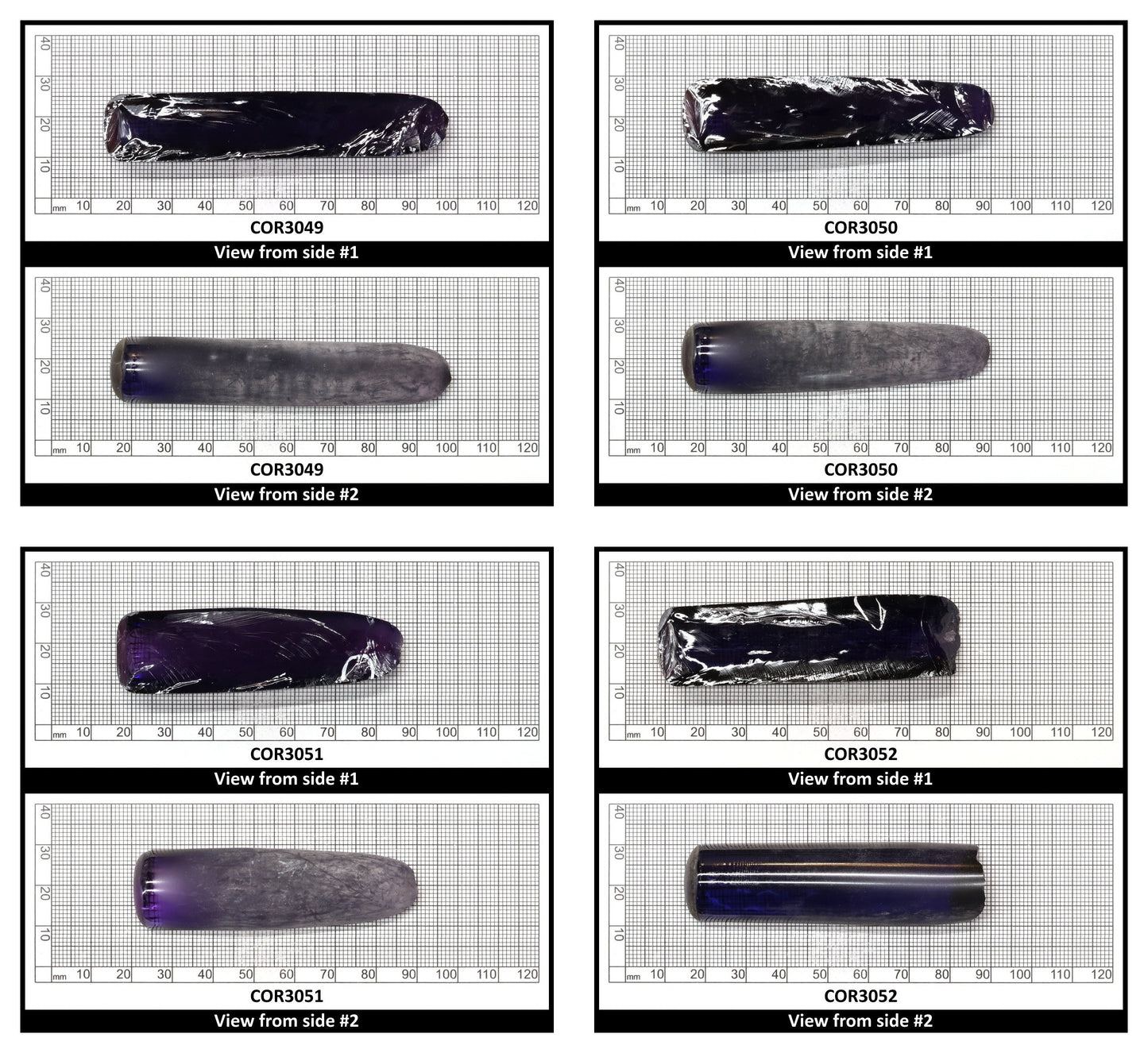 Djeva Purple Kunzite #61 Lab Created Corundum Sapphire Faceting Rough for Gem Cutting - DISCONTINUED - Various Sizes - Split Boule