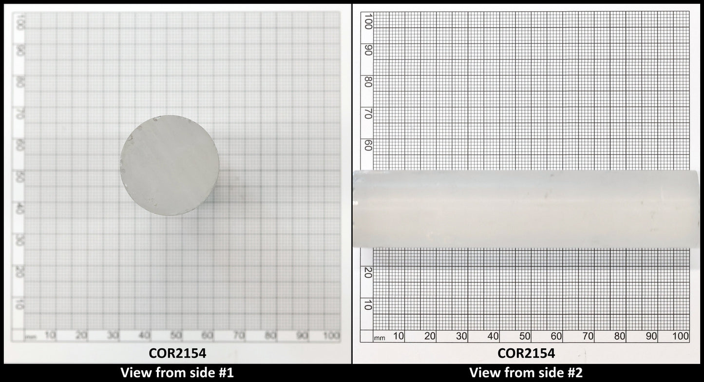 White Cylinders Lab Created Corundum Sapphire - Faceting Rough