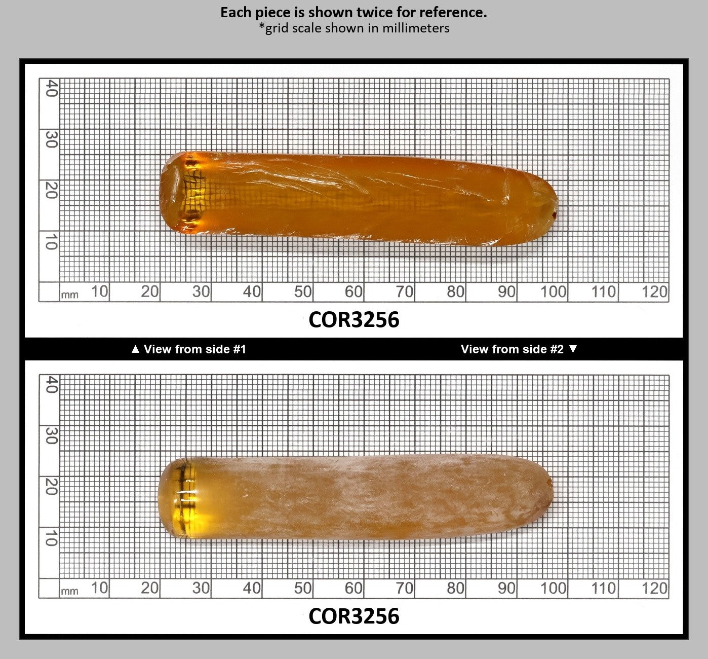 Djeva Gold #21SP Lab Created Corundum Sapphire Faceting Rough for Gem Cutting - DISCONTINUED - Various Sizes - Split Boule : COR3256