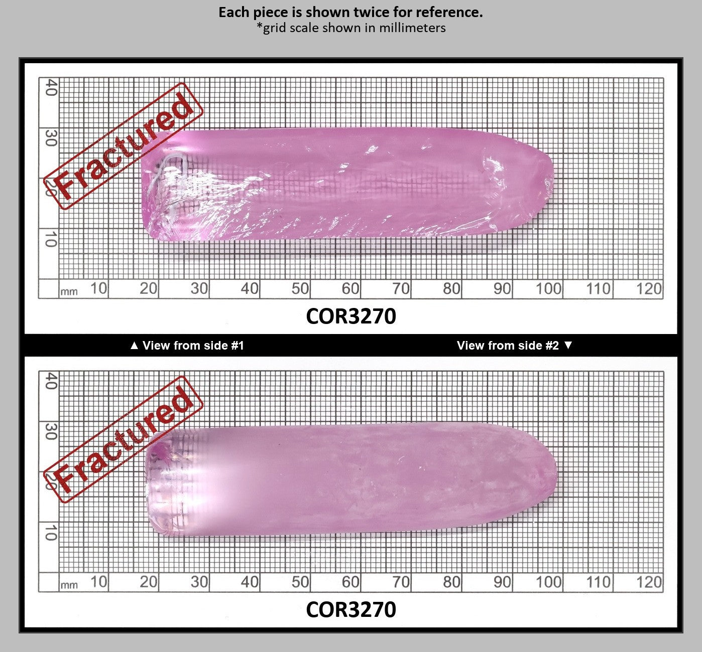 Djeva Very Light Pink #1 Lab Created Corundum Sapphire Faceting Rough for Gem Cutting - DISCONTINUED - Various Sizes - Split Boule : COR3270
