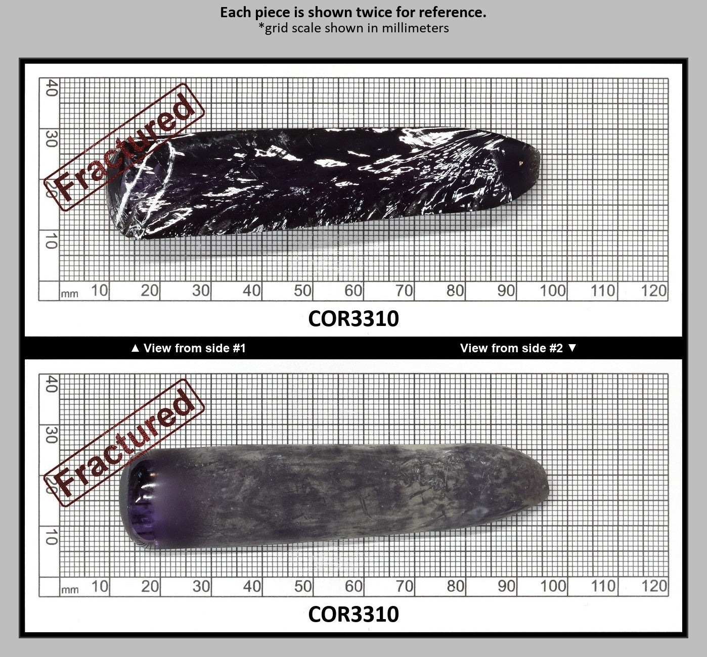Djeva Alexandrite #47 Colored Lab Created Corundum Sapphire Faceting Rough for Gem Cutting - DISCONTINUED - Various Sizes - Split Boule : COR3310