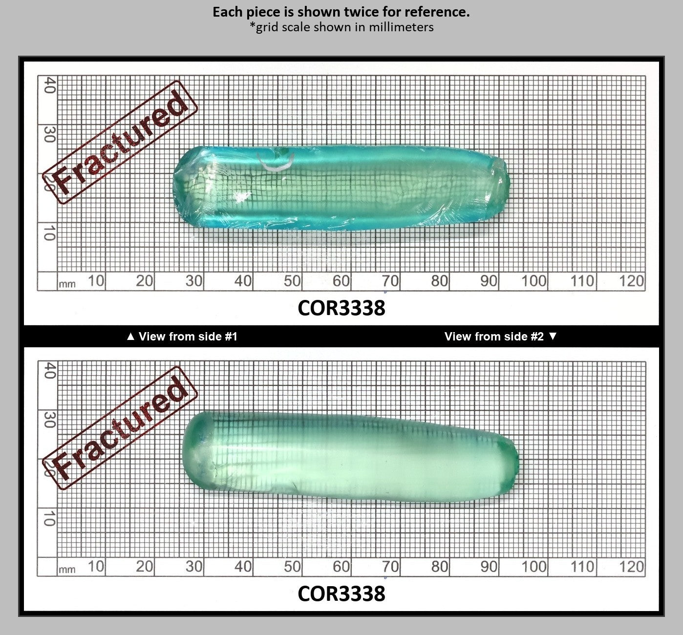 Light Paraiba Colored Lab Created Corundum Sapphire Faceting Rough for Gem Cutting - Various Sizes : COR3338