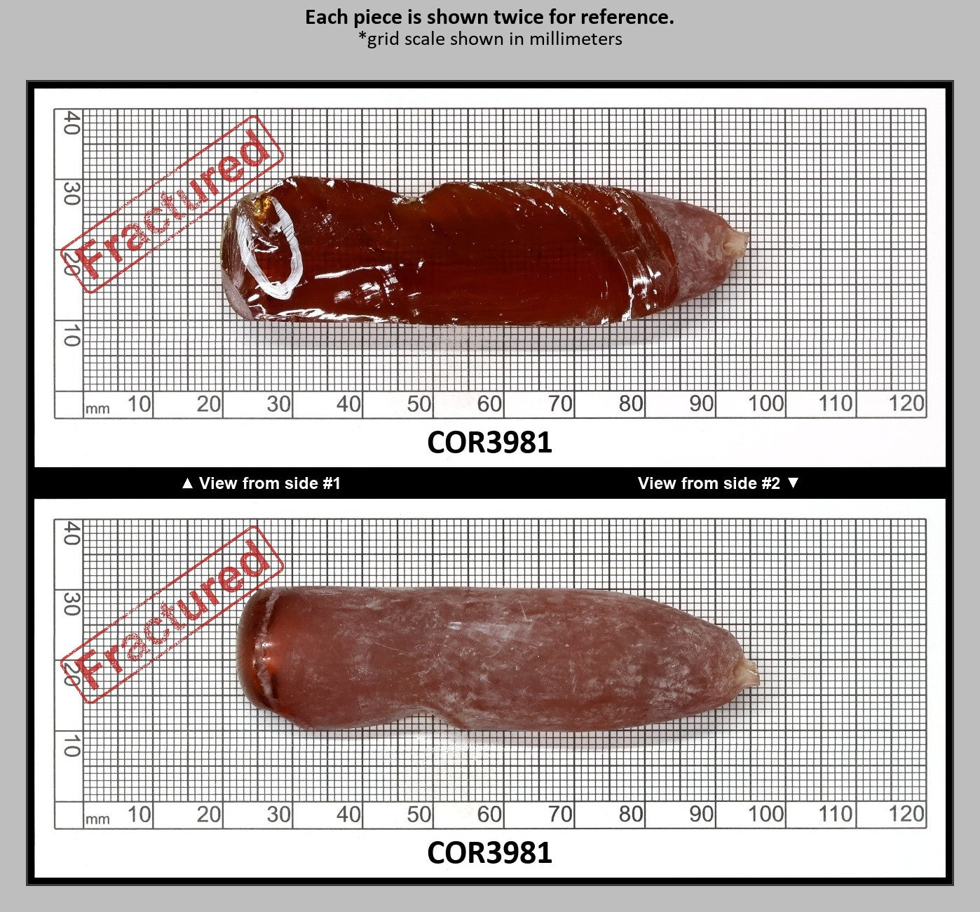 Padpardscha #55RS Lab Created Corundum Sapphire Faceting Rough for Gem Cutting - Various Sizes - Split Boule : COR3981