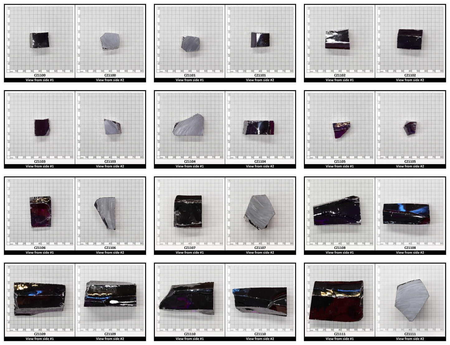 Amethyst Cubic Zirconia Faceting Rough for Gem Cutting - Various Sizes
