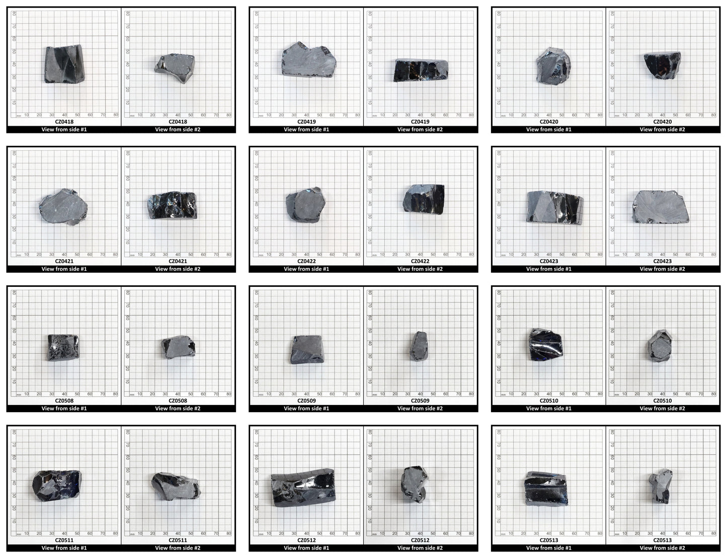 Blue Sapphire Cubic Zirconia Faceting Rough for Gem Cutting - Various Sizes