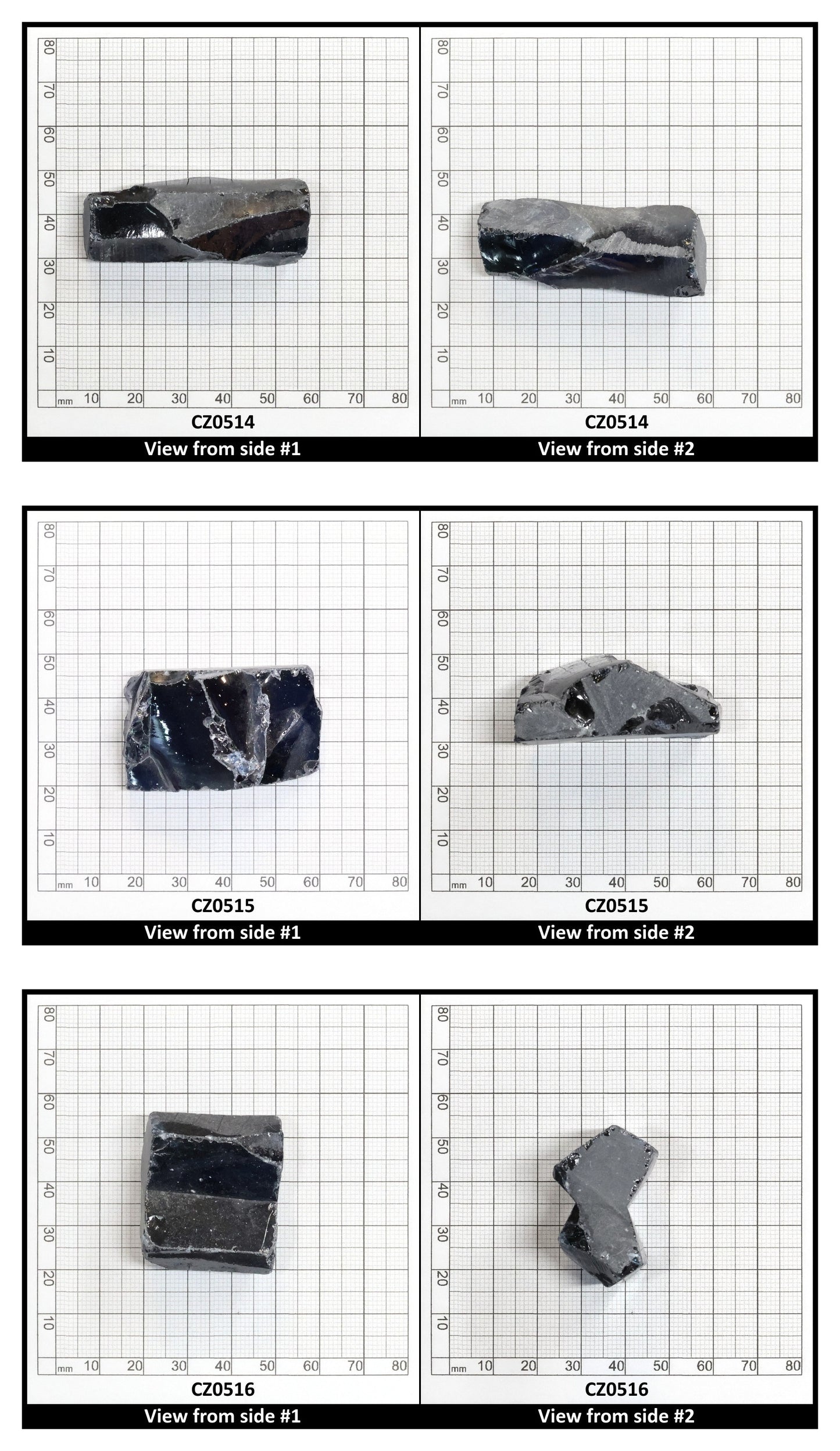Blue Sapphire Cubic Zirconia Faceting Rough for Gem Cutting - Various Sizes