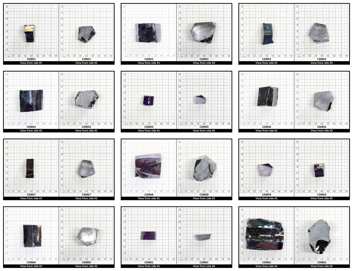 Dark Amethyst Cubic Zirconia Faceting Rough for Gem Cutting - Various Sizes