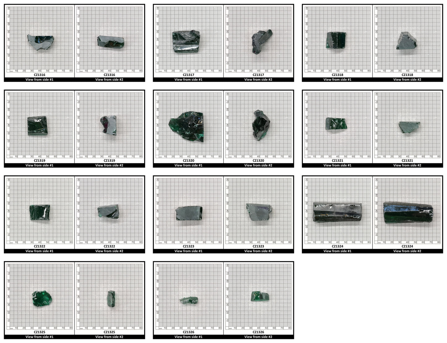 Emerald Cubic Zirconia Faceting Rough for Gem Cutting - Various Sizes
