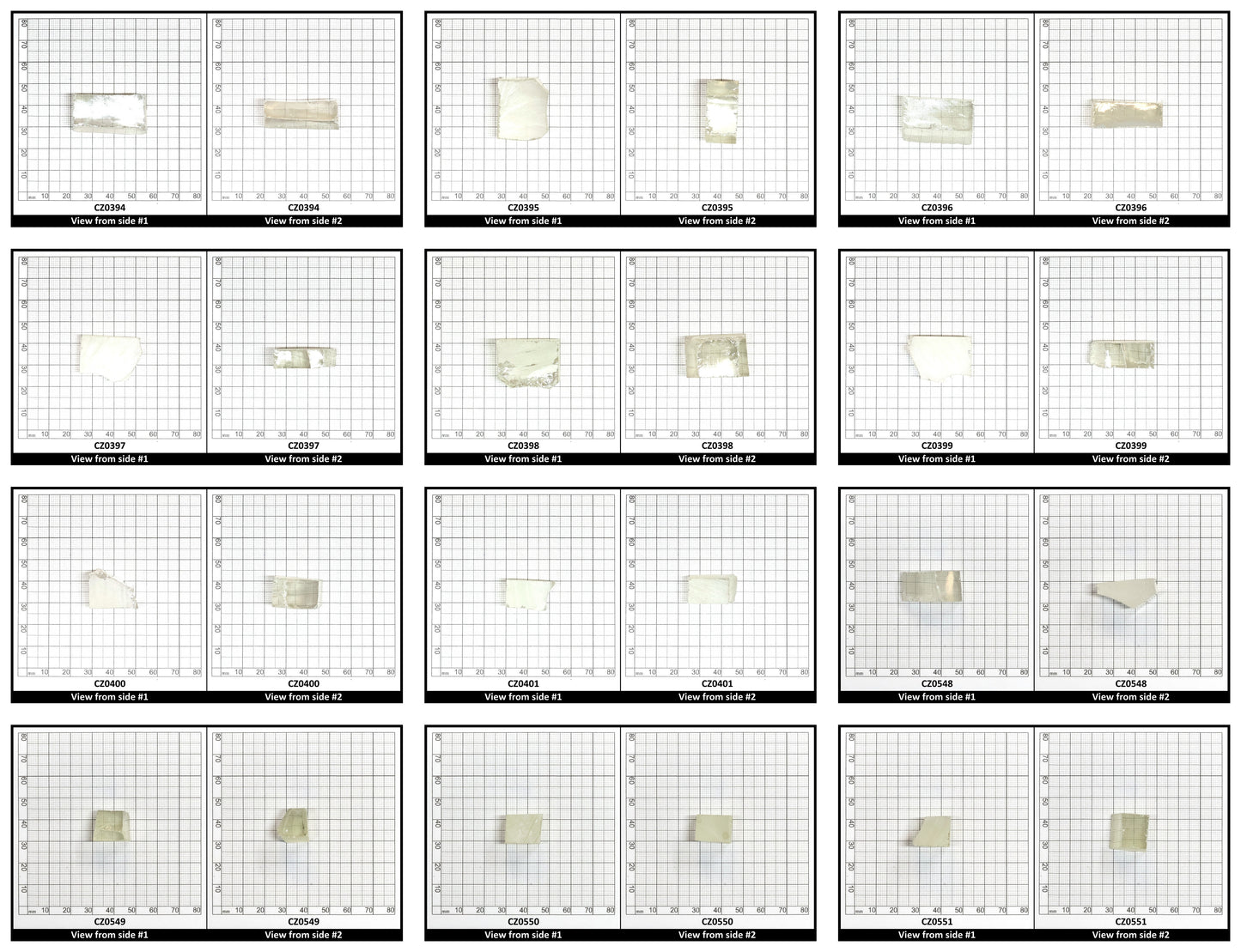 Lime Diamond Cubic Zirconia Faceting Rough for Gem Cutting - Various Sizes