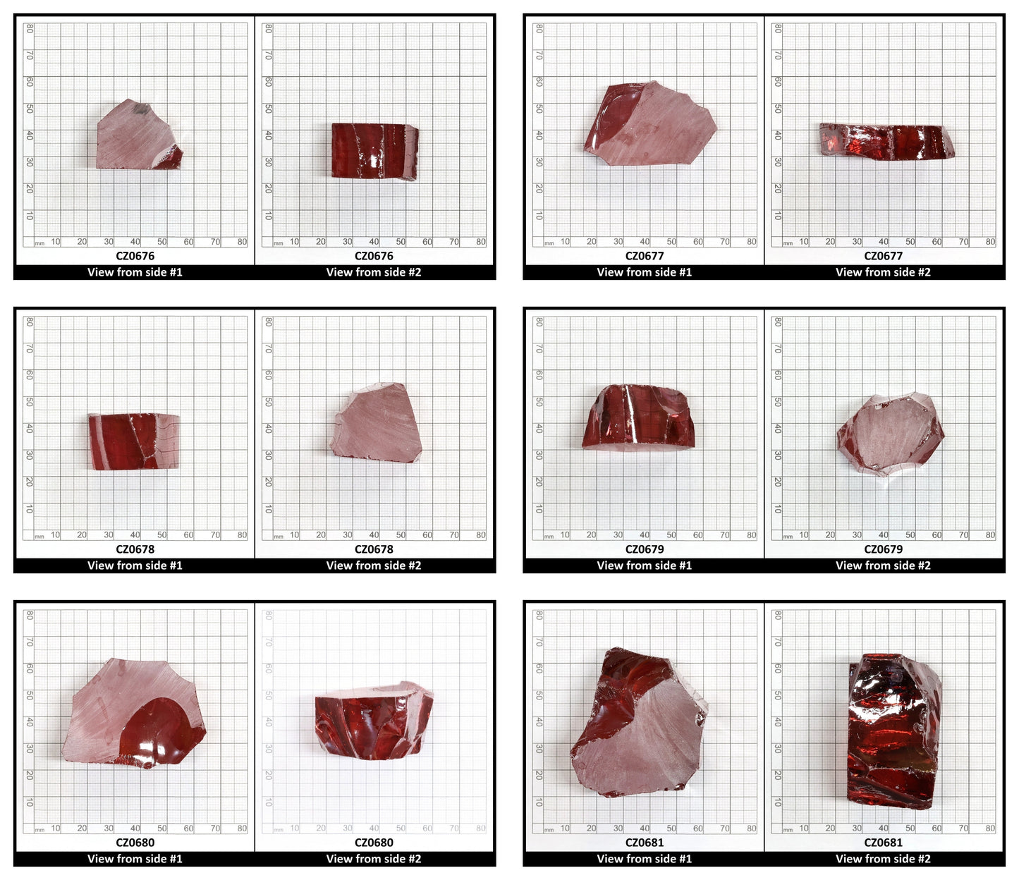 Mars Diamond Cubic Zirconia Faceting Rough for Gem Cutting - Various Sizes
