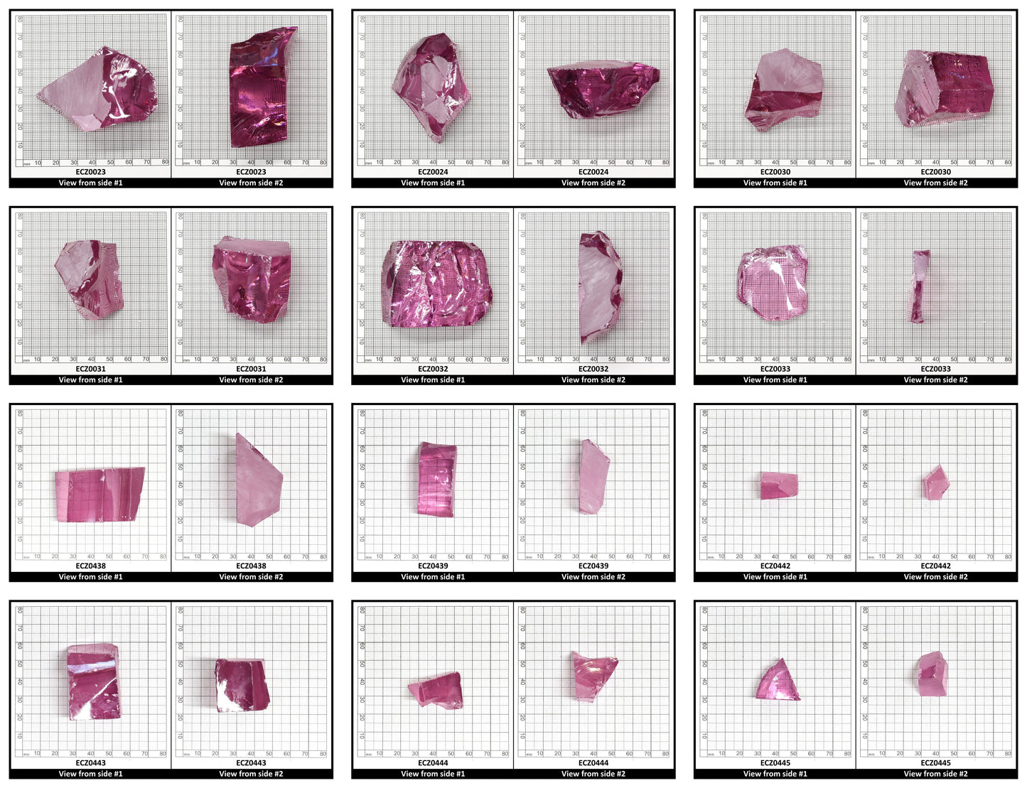Rose Cubic Zirconia Faceting Rough for Gem Cutting - Various Sizes