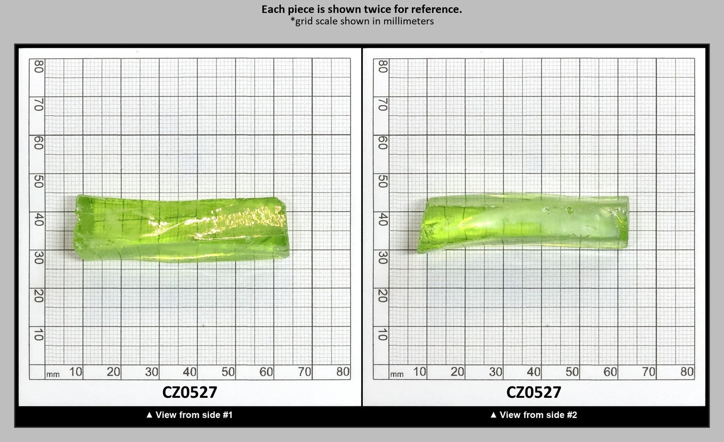 Heliodor Cubic Zirconia Faceting Rough for Gem Cutting - Various Sizes : CZ0527