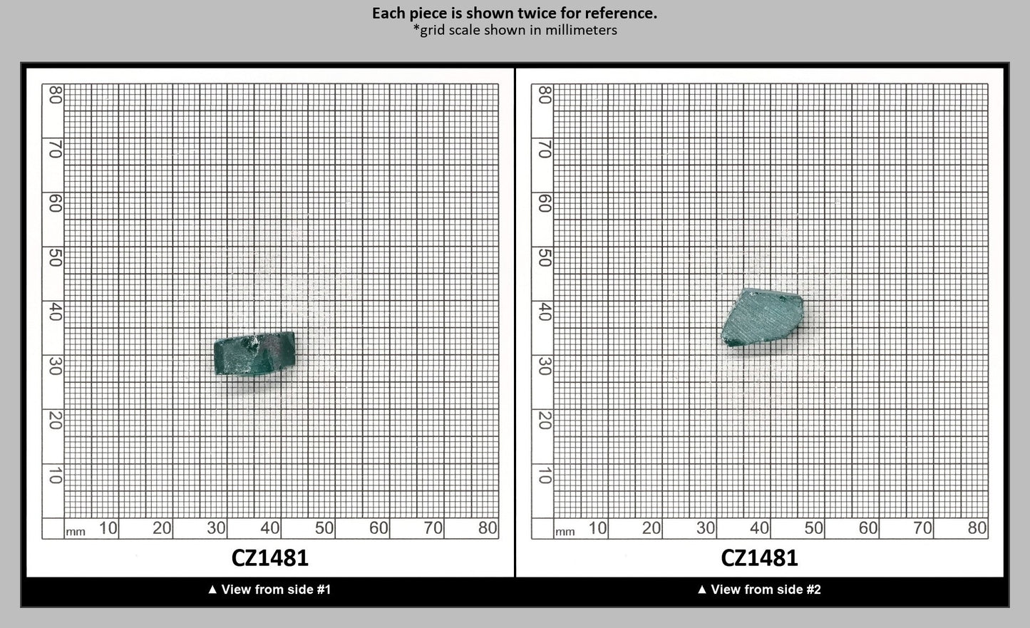 Emerald (Blueish) Cubic Zirconia Faceting Rough for Gem Cutting - Various Sizes : CZ1481
