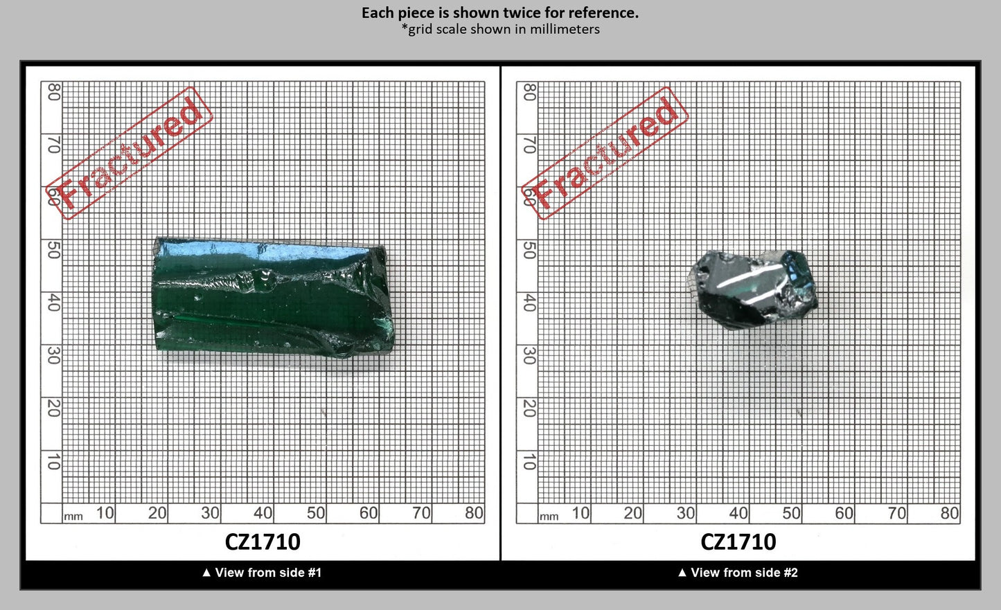 Emerald Cubic Zirconia Faceting Rough for Gem Cutting - Various Sizes : CZ1710