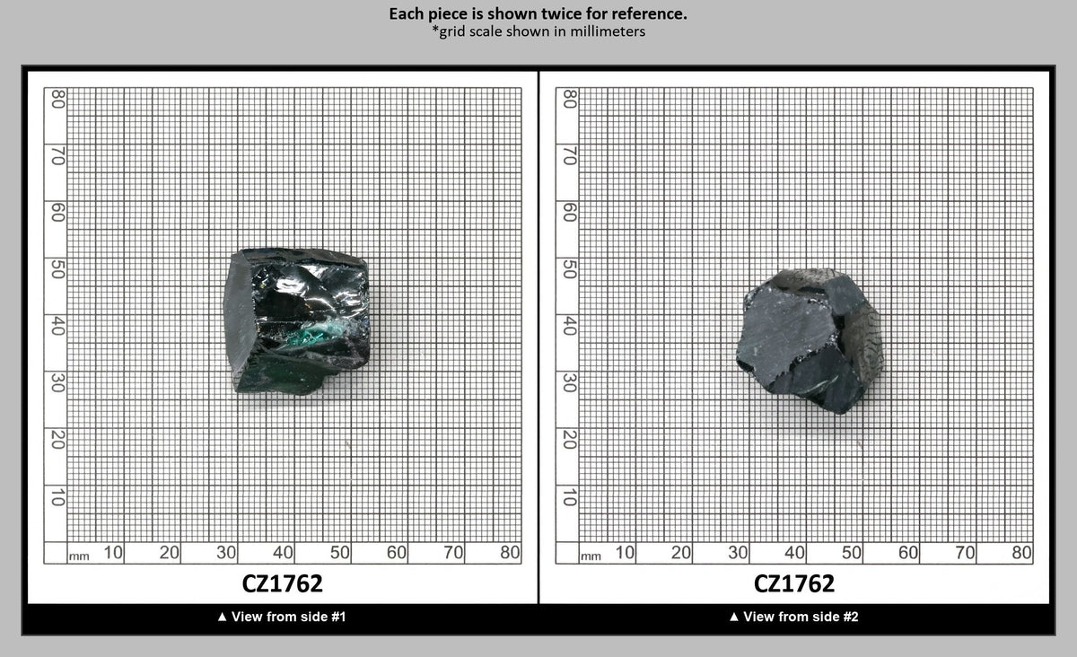 Emerald (Blueish) Cubic Zirconia Faceting Rough for Gem Cutting - Various Sizes : CZ1762