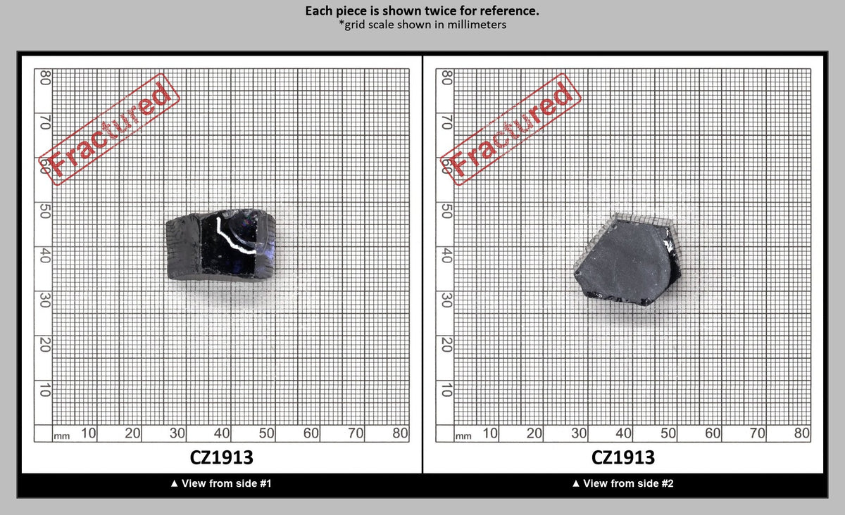 Ocean Grey Diamond Cubic Zirconia Faceting Rough for Gem Cutting - Various Sizes : CZ1913