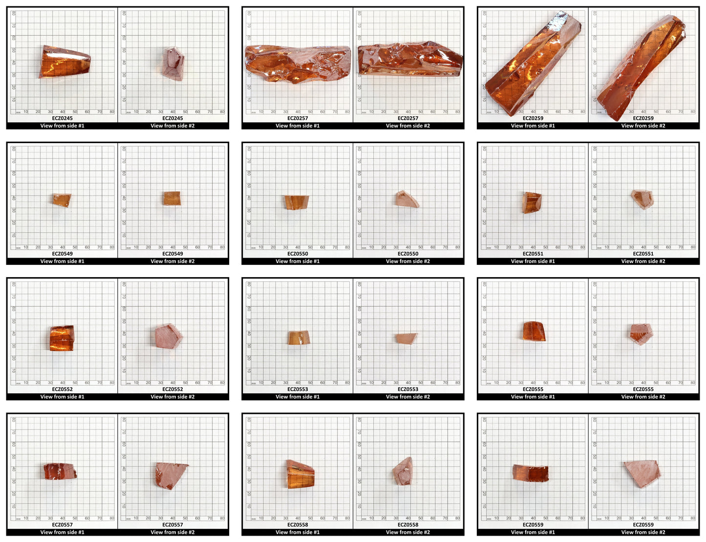 Champagne Cubic Zirconia Faceting Rough for Gem Cutting - Various Sizes