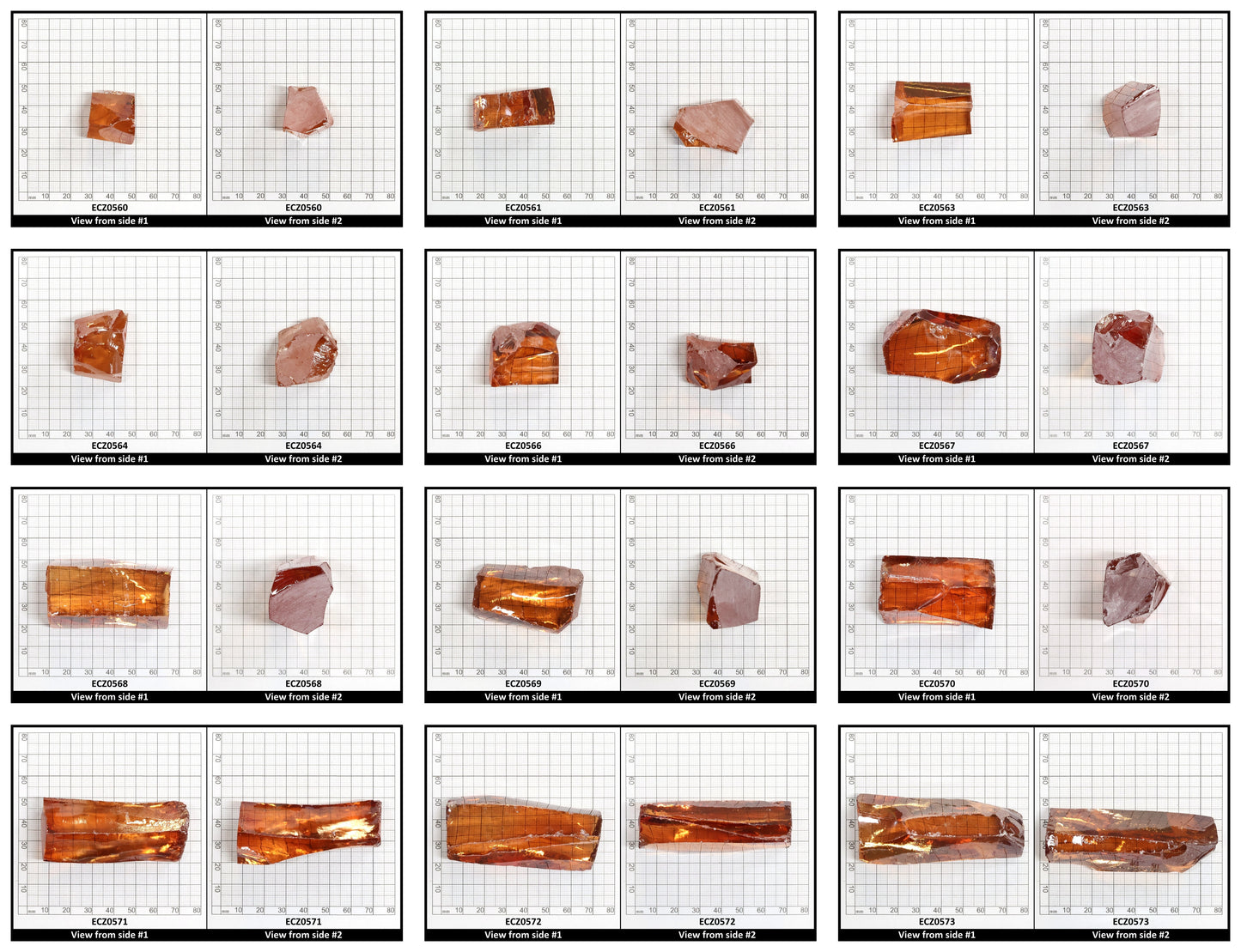 Champagne Cubic Zirconia Faceting Rough for Gem Cutting - Various Sizes