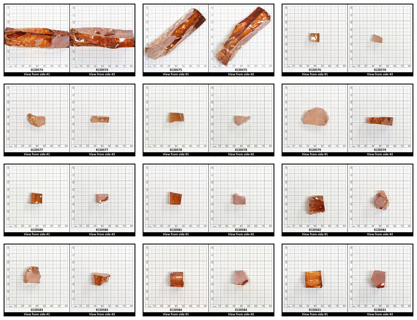 Champagne Cubic Zirconia Faceting Rough for Gem Cutting - Various Sizes