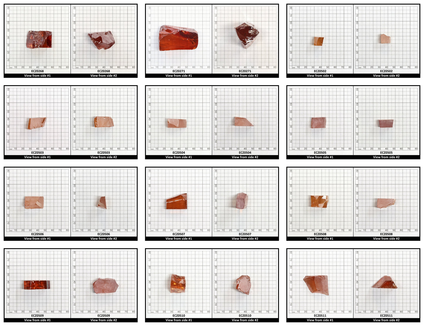 Dark Champagne Cubic Zirconia Faceting Rough for Gem Cutting - Various Sizes