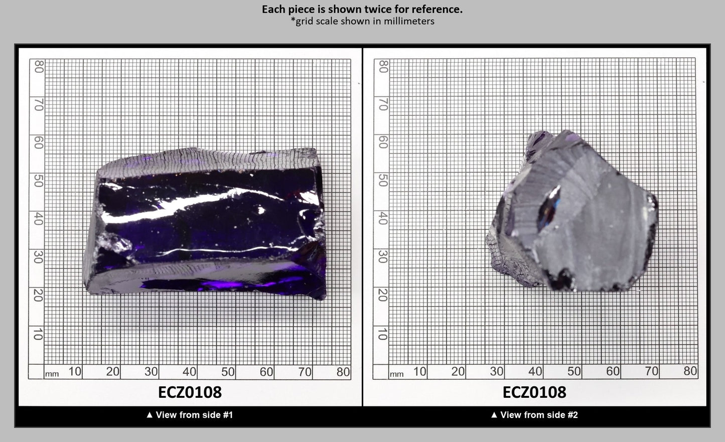 Violet Cubic Zirconia Faceting Rough for Gem Cutting - Various Sizes : ECZ0108