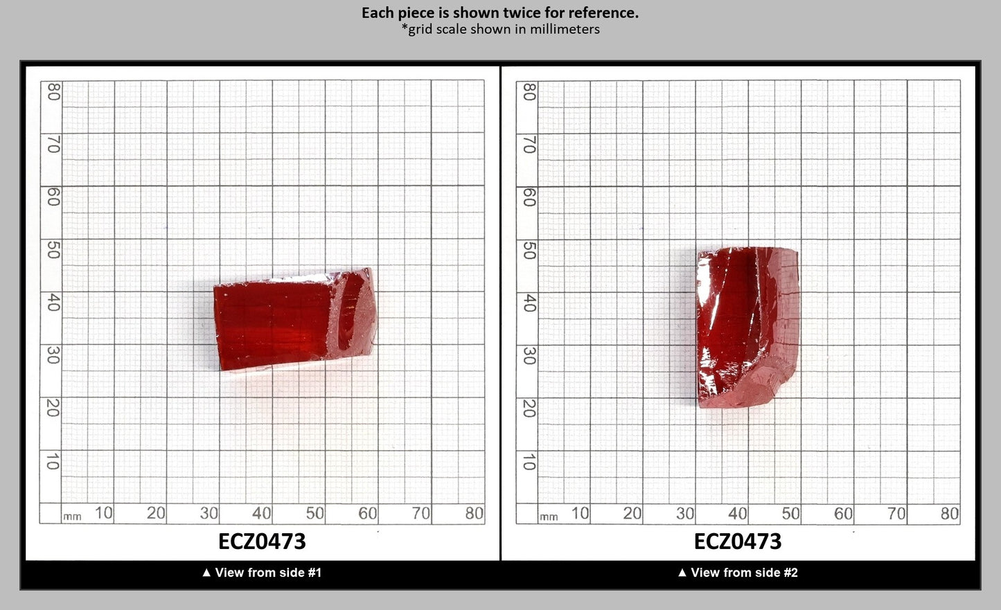 Orange Cubic Zirconia Faceting Rough for Gem Cutting - Various Sizes : ECZ0473