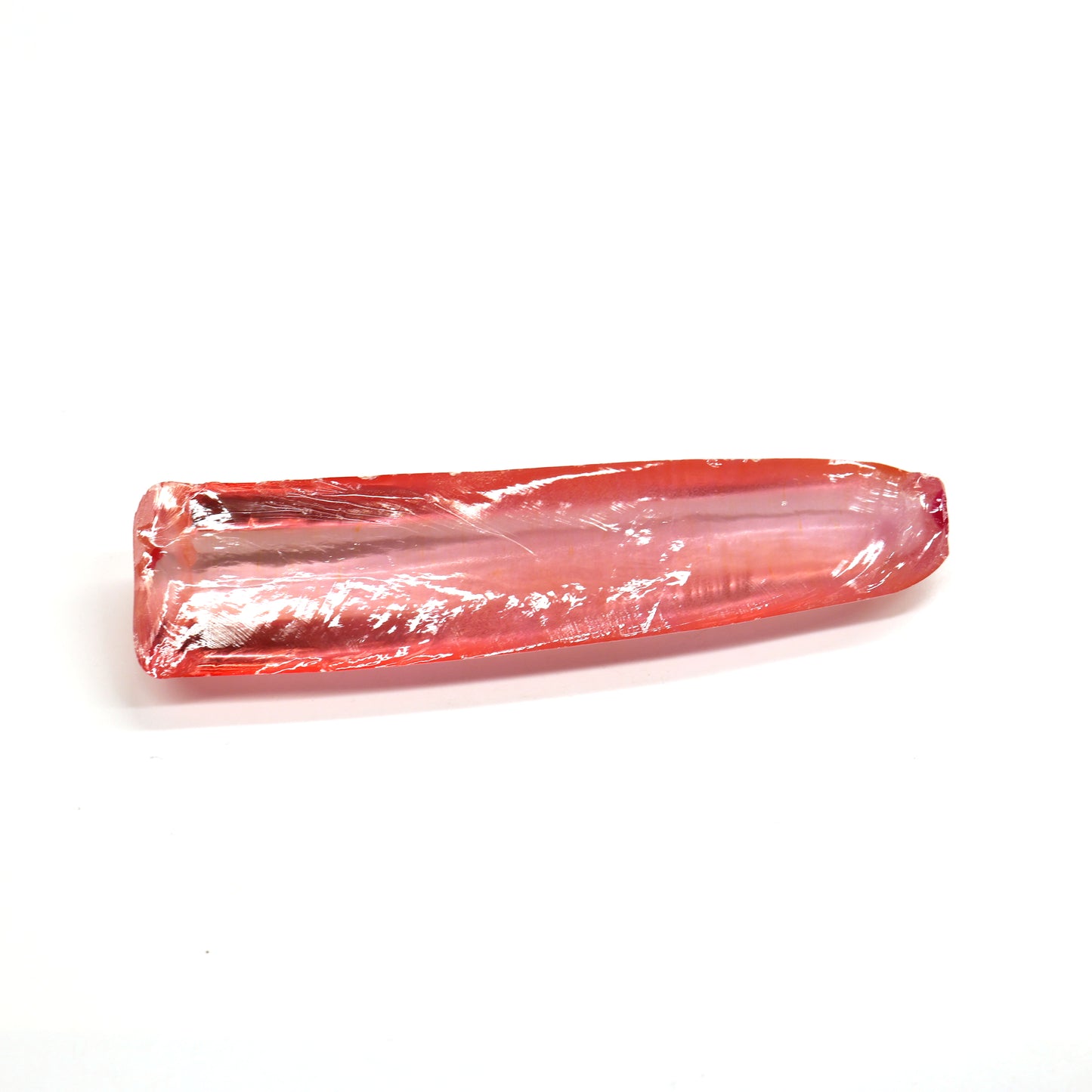 Peach Morganite #18 Lab Created Corundum Sapphire Faceting Rough for Gem Cutting - Various Sizes - Split Boule