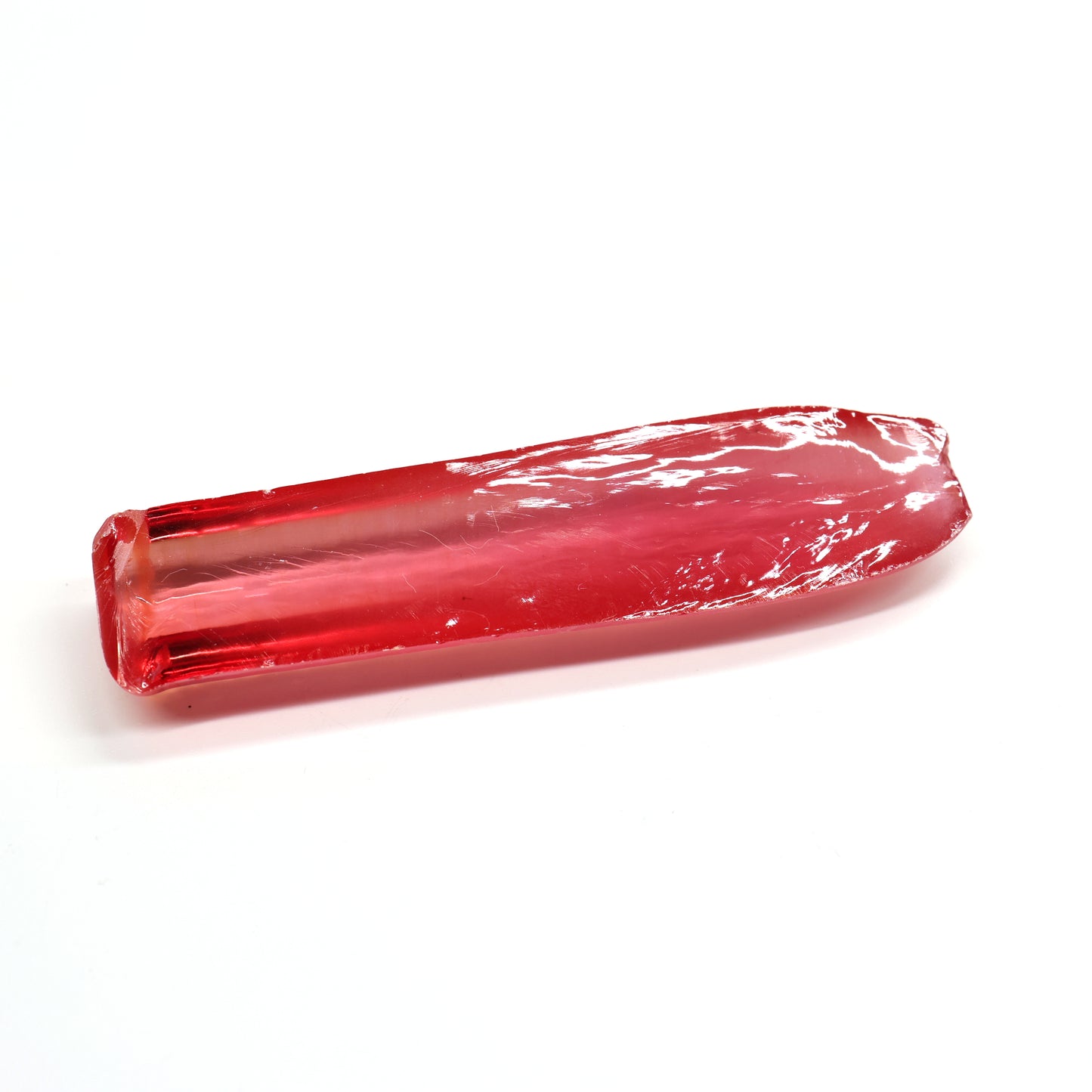 Peach Morganite #18 (Red Variant) Lab Created Corundum Sapphire Faceting Rough for Gem Cutting - Various Sizes - Split Boule