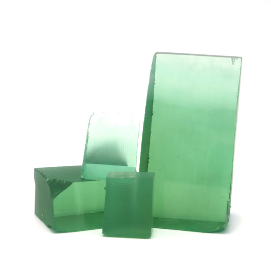 Mint Green Czochralski Pulled Sapphire - Grade A - Faceting Rough