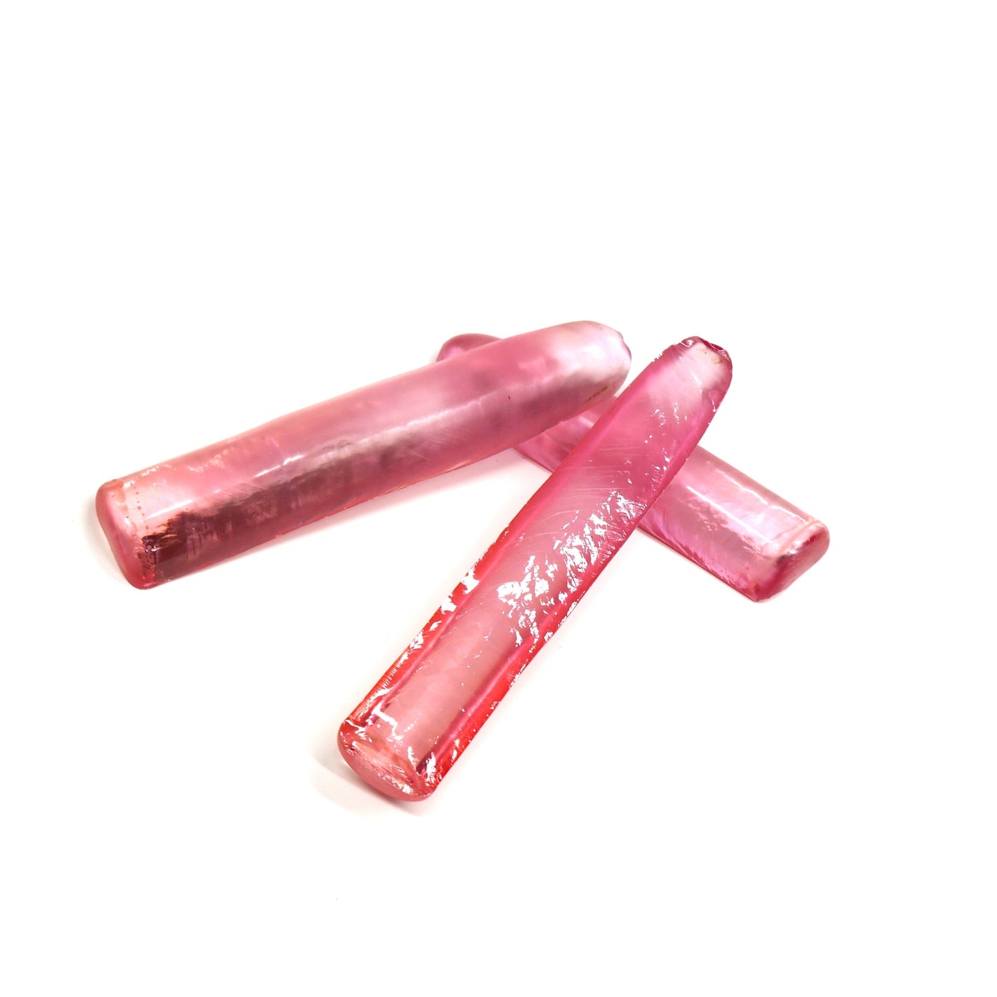 Peach Morganite #18 (Pink Variant) Lab Created Corundum Sapphire Faceting Rough for Gem Cutting - Various Sizes - Split Boule
