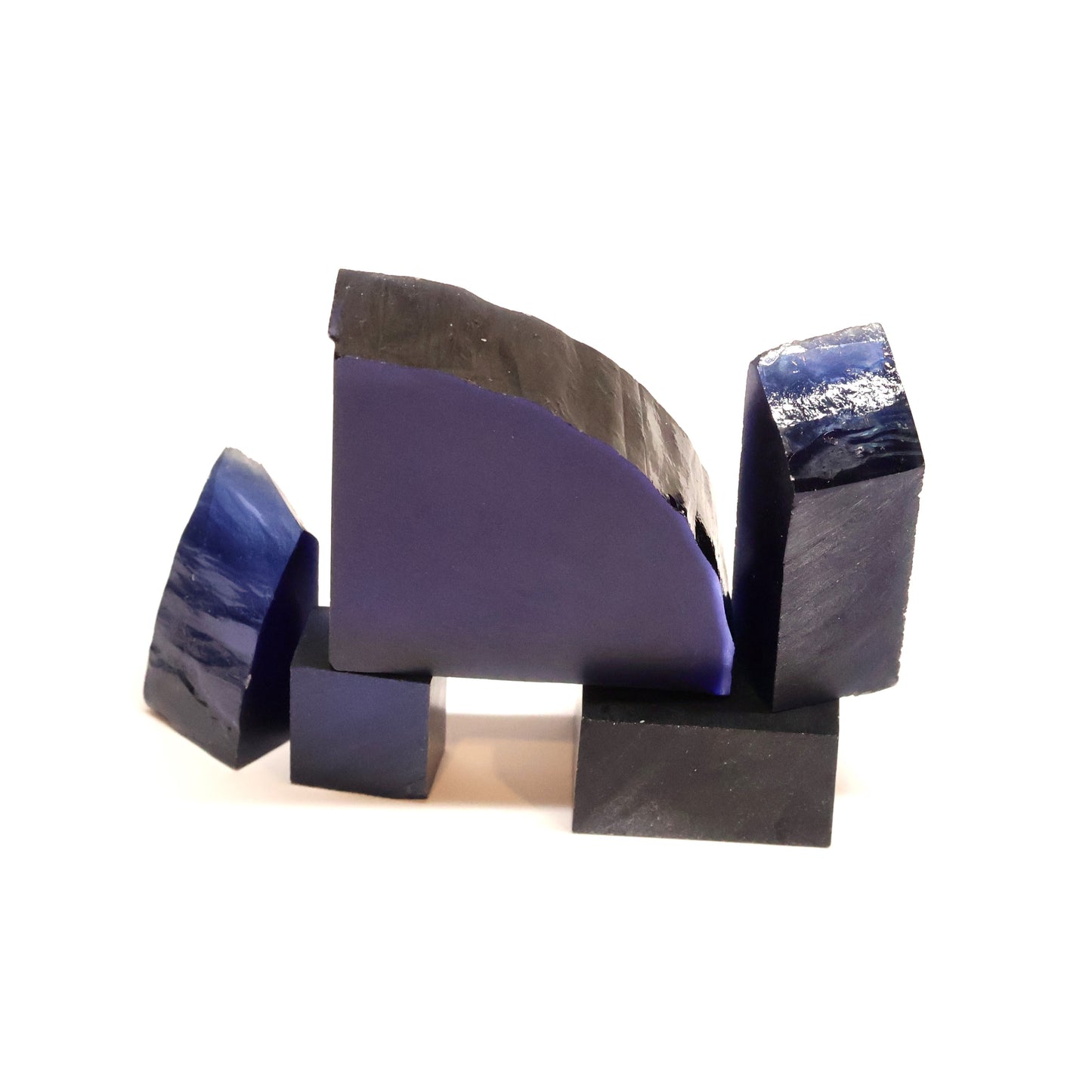Dark Blue Czochralski Pulled Sapphire - Grade A - Faceting Rough