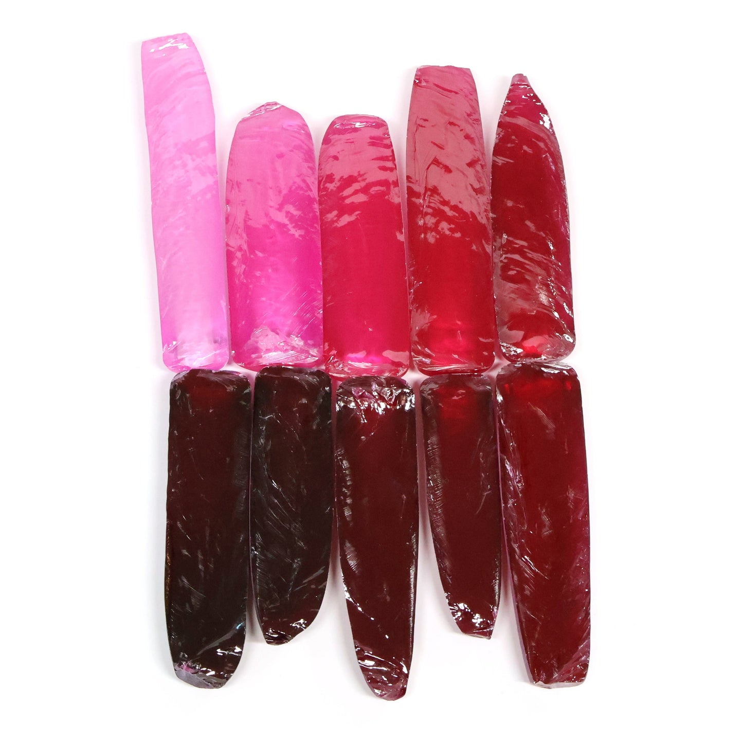 #1.25-#9 Ruby Sample Set Lab Created Corundum Sapphire Faceting Rough