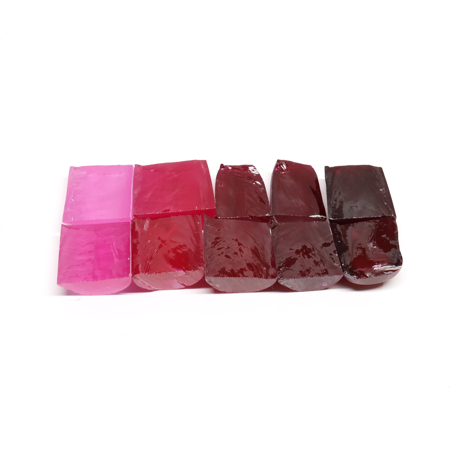 #1.25-#9 Ruby Sample Set Lab Created Corundum Sapphire Faceting Rough