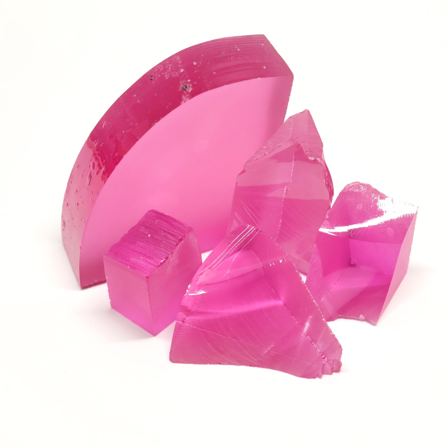 Pink Czochralski Pulled Sapphire - Grade A - Faceting Rough