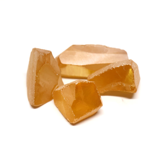 Orange Synthetic Rutile Grade A - Faceting Rough