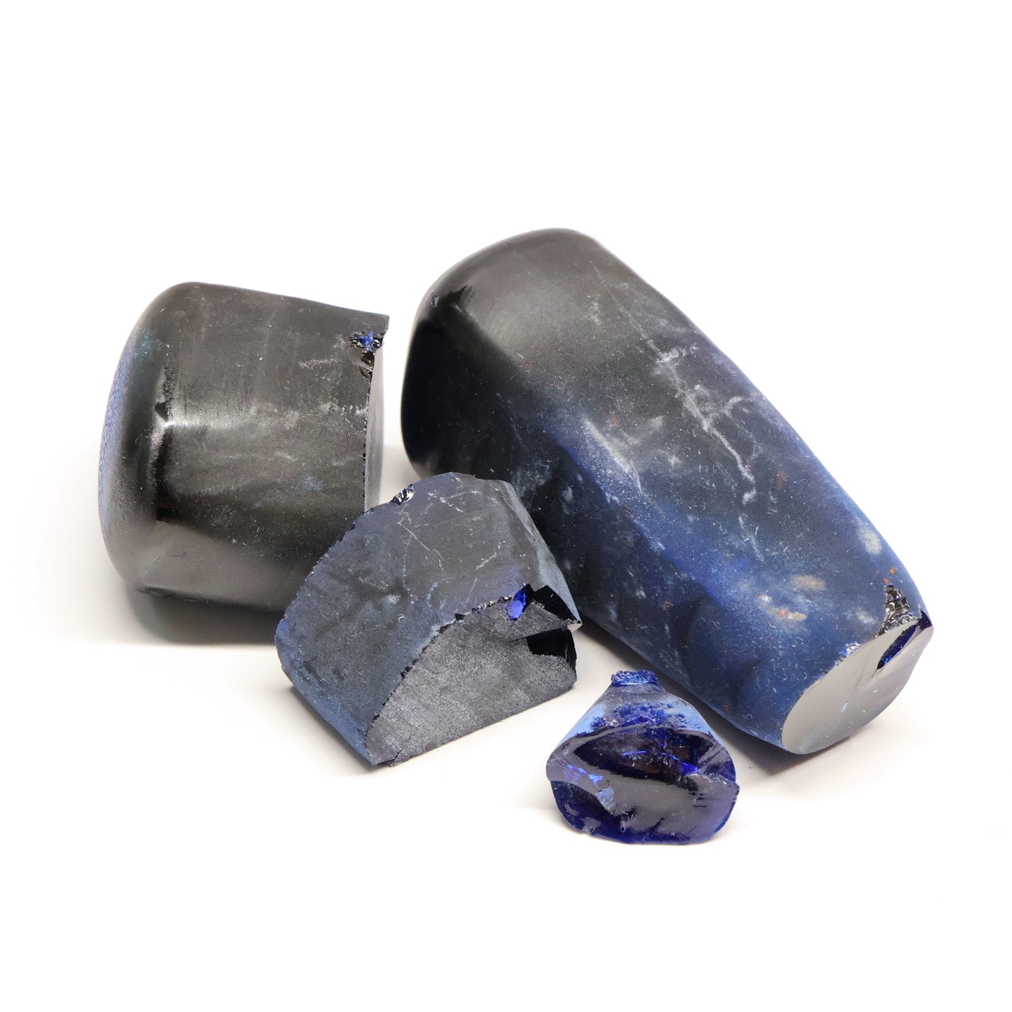 Burma Blue #112 Lab Created Spinel Faceting Rough for Gem Cutting - Various Sizes