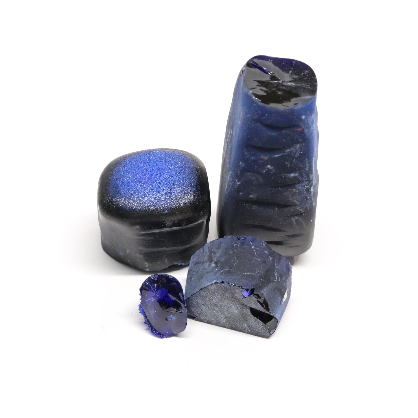 Burma Blue #112 Lab Created Spinel Faceting Rough for Gem Cutting - Various Sizes