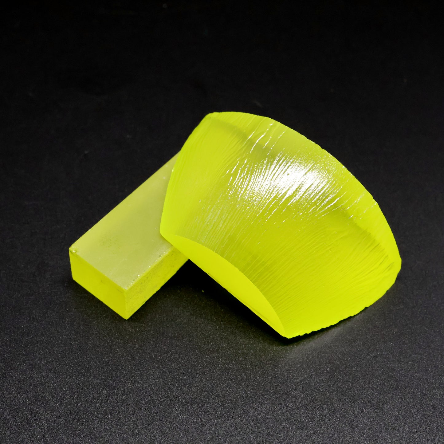 GAGG Lumogarnet Rough β Neon Yellow Fluorescent Crystal with Afterglow