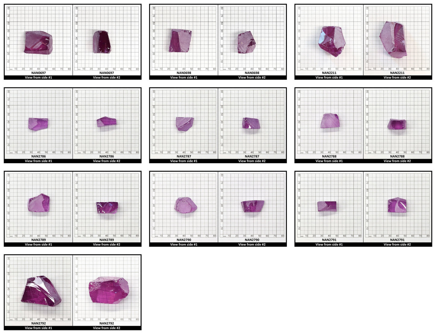 Nanosital Simulated Color Changing Lab Created Faceting Rough for Gem Cutting - #115 - Various Sizes
