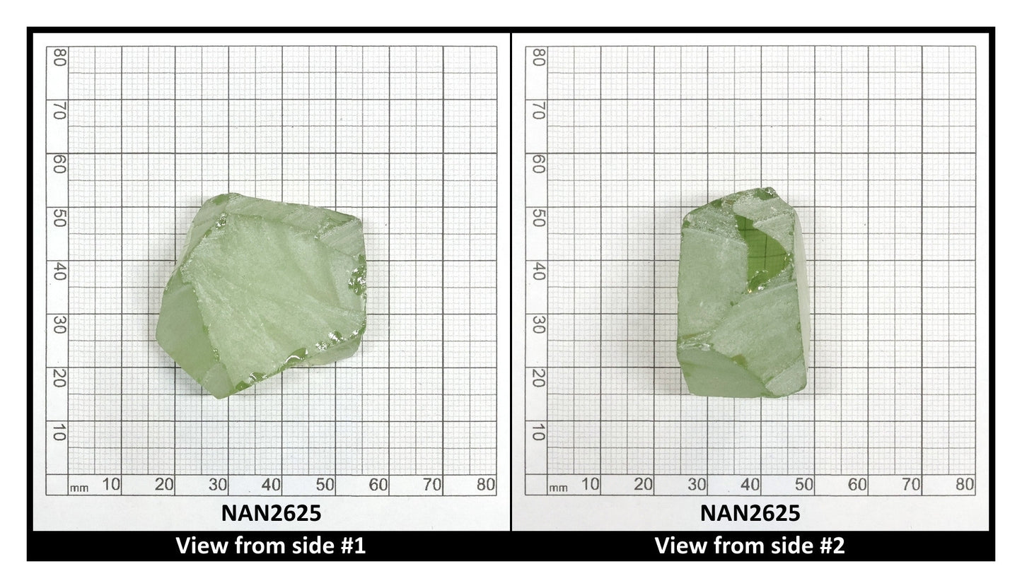 Nanosital Simulated Green Beryl Lab Created Faceting Rough for Gem Cutting - #18- Various Sizes