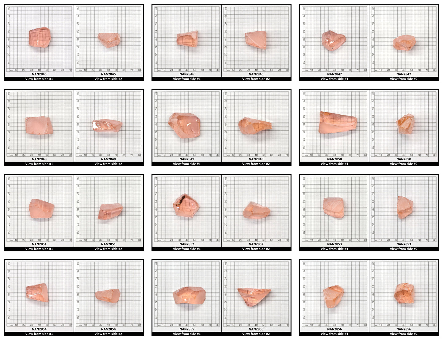 Nanosital Simulated Light Pink Morganite Lab Created Faceting Rough for Gem Cutting - #28 - Various Sizes