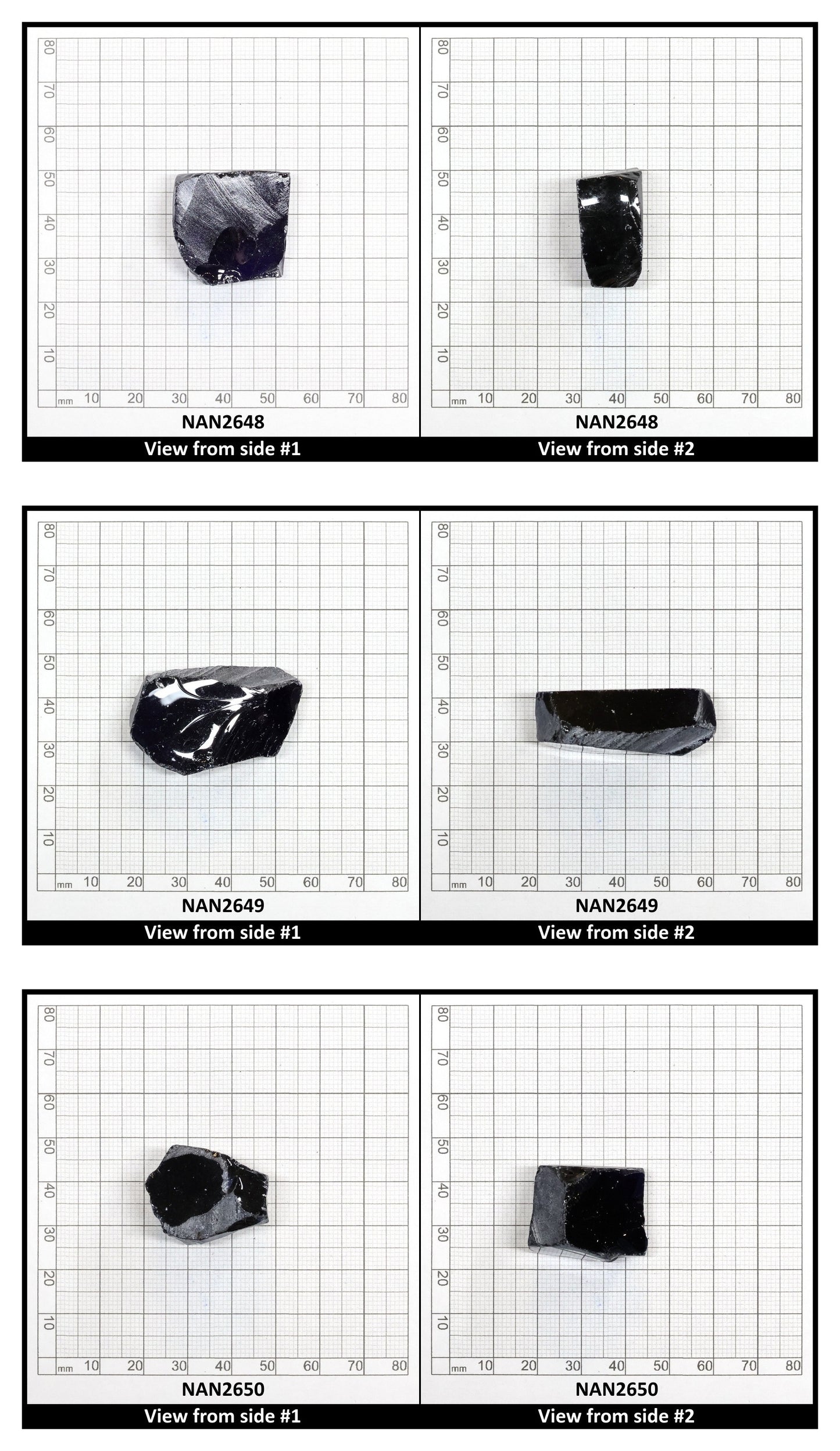 Nanosital Simulated Dark Blue Sapphire Lab Created Faceting Rough for Gem Cutting - #30 - Various Sizes