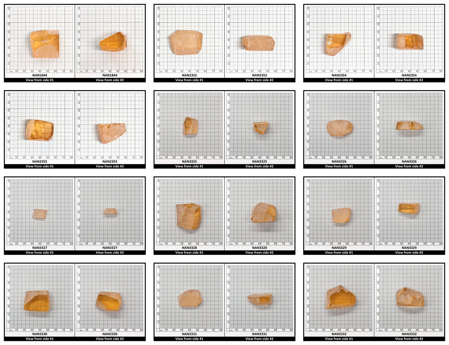 Nanosital Simulated Champagne Morganite Lab Created Faceting Rough for Gem Cutting - #777 - Various Sizes